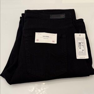 AG Adriano Goldschmied Women's Black Straight Leg Jeans